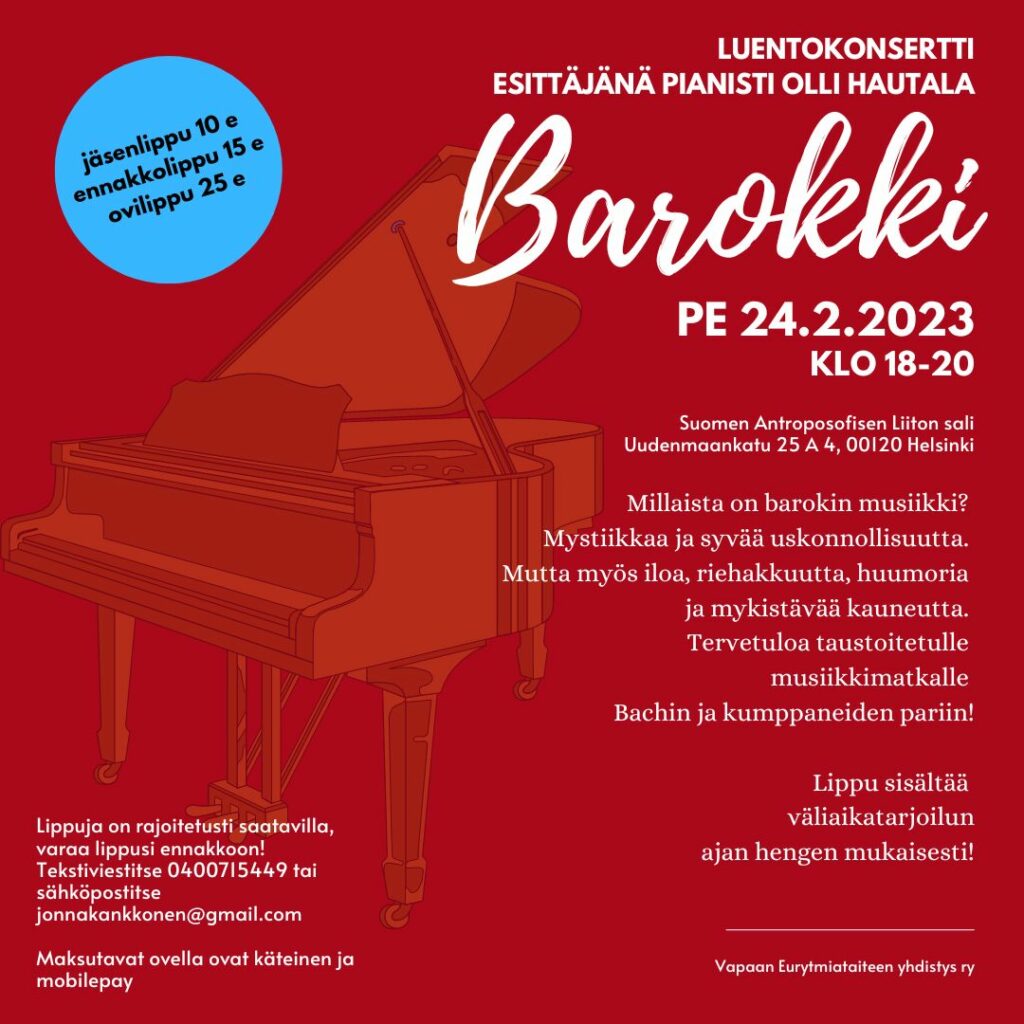 Luentokonsertti 24.2.2023! Teemana: Barokki